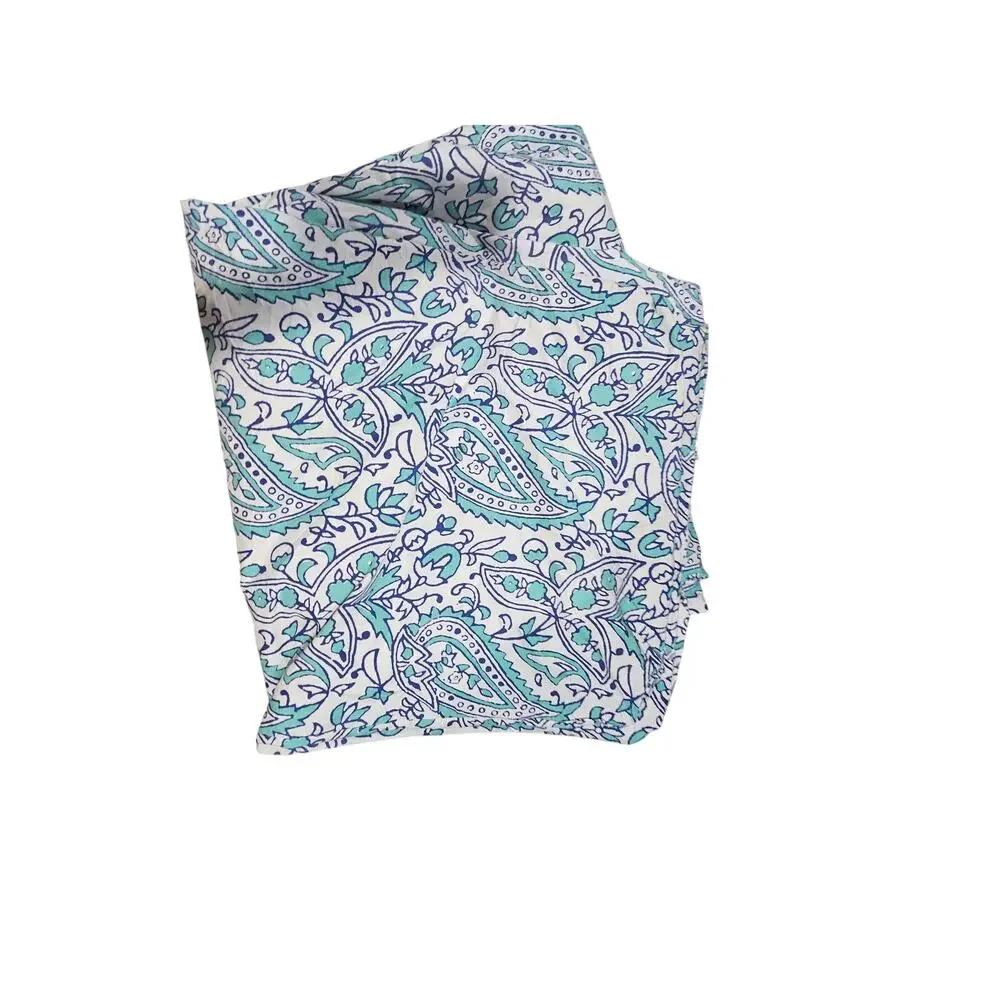 Pottery Barn Teen Full Queen Blue White Paisley Cotton Duvet Cover Boho Coastal